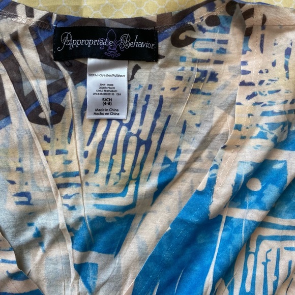 Appropriate Behavior Peach and  Blue Mini Dress - Picture 2 of 2